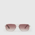 UNISON - Monaco Aviator Sunglasses - Sunglasses (Soft Gold) Monaco Aviator Sunglasses