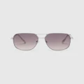 UNISON - Monaco Aviator Sunglasses - Sunglasses (Silver) Monaco Aviator Sunglasses