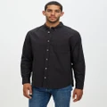 Assembly Label - Everyday Linen & Cotton LS Shirt - Shirts & Polos (Black) Everyday Linen & Cotton LS Shirt
