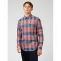 Ben Sherman - Irregular Tartan Check Long Sleeve Shirt - Casual shirts (RED) Irregular Tartan Check Long Sleeve Shirt