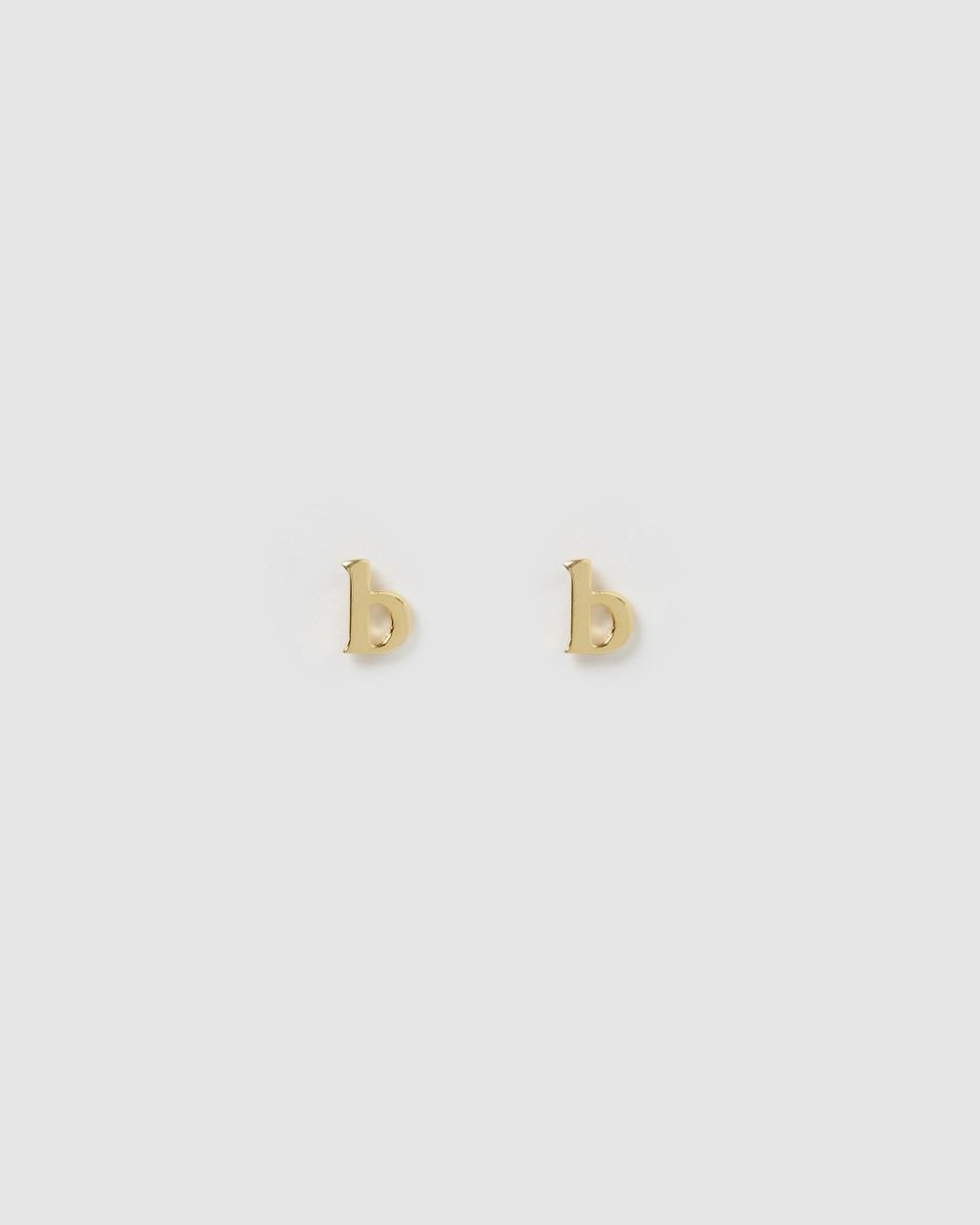 Izoa - Little Letter B Stud - Jewellery (Gold) Little Letter B Stud