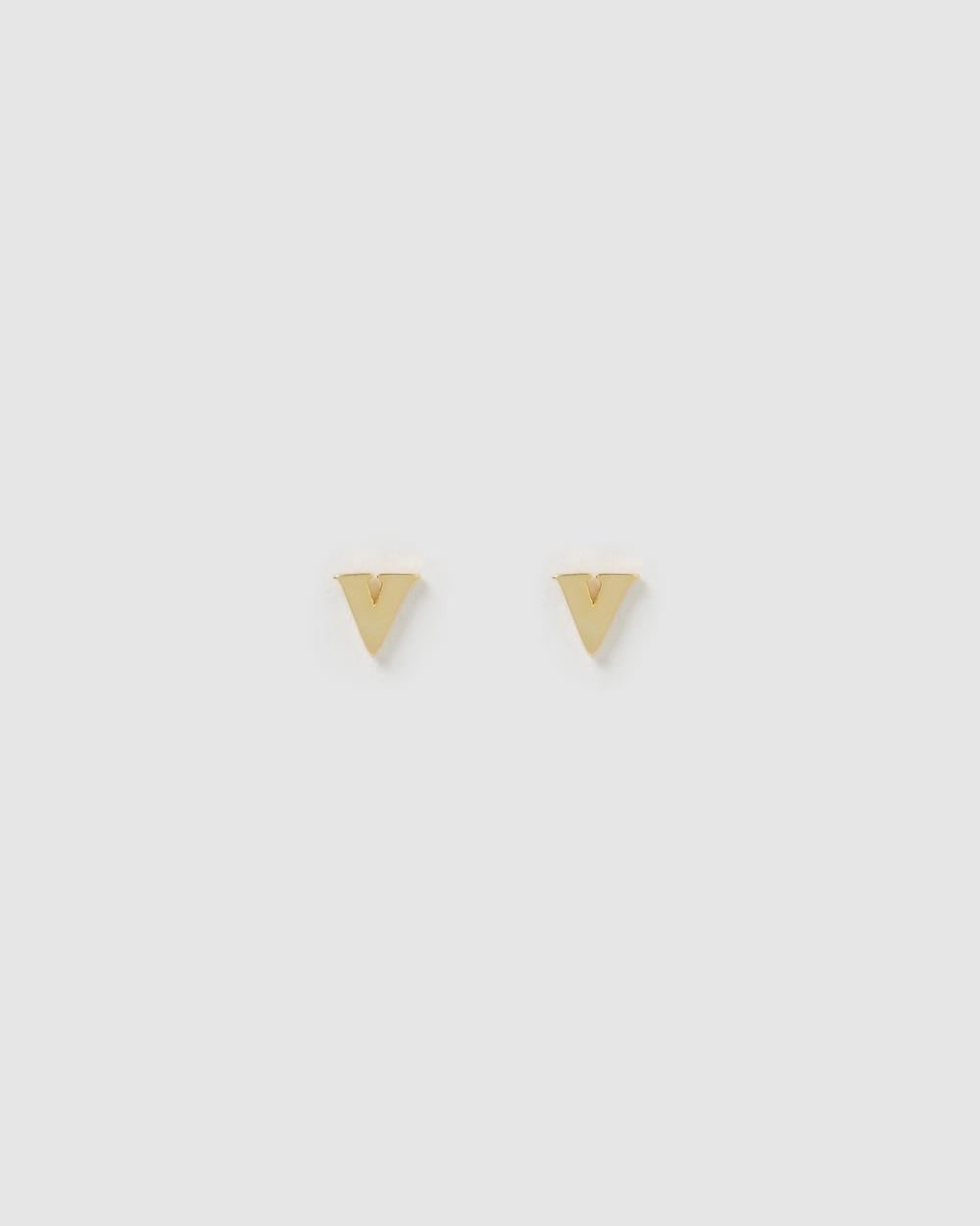 Izoa - Little Letter V Stud - Jewellery (Gold) Little Letter V Stud