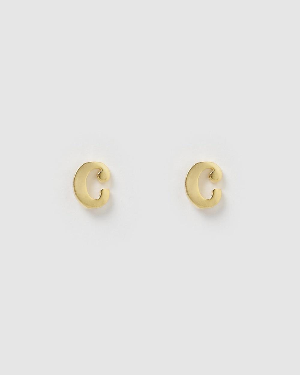 Izoa - Little Letter C Stud - Jewellery (Gold) Little Letter C Stud