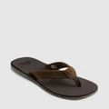 Quiksilver - Mens Carver Suede Recycled Sandals - Flats (BROWN 2) Mens Carver Suede Recycled Sandals