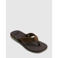 Quiksilver - Mens Carver Suede Recycled Sandals - Flats (BROWN 2) Mens Carver Suede Recycled Sandals