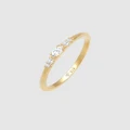 Elli Jewelry - Ring Marquise Elegant with Cubic Zirconia in 925 Sterling Silver Gold Plated - Jewellery (Gold) Ring Marquise Elegant with Cubic Zirconia in 925 Sterling Silver Gold Plated