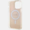 Guess - iPhone 15 Pro Script MagSafe Phone Case - Tech Accessories (Pink) iPhone 15 Pro Script MagSafe Phone Case