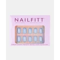 Nailfitt - Glazed Donut Press On Nails Squoval - Beauty (Blue) Glazed Donut Press-On Nails - Squoval