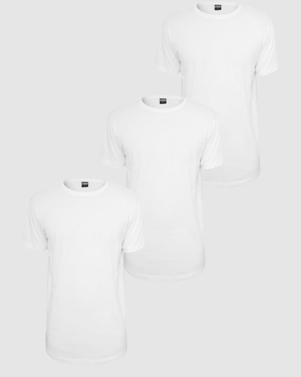 Urban Classics - UC Shaped Long Tee 3 Pack - T-Shirts & Singlets (White/White/White) UC Shaped Long Tee 3-Pack