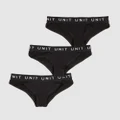 UNIT - UNIT Ladies Layer Bikini Briefs 3 Pack - Briefs (BLACK) UNIT Ladies Layer Bikini Briefs - 3 Pack