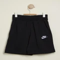 Nike - Sportswear Club Fit Shorts Teens - Shorts (Black & White) Sportswear Club Fit Shorts - Teens