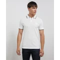 BOSS - Stretch Cotton Slim Fit Polo Shirt - Shirts & Polos (White) Stretch Cotton Slim Fit Polo Shirt