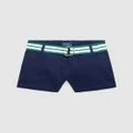 Polo Ralph Lauren - Belted Stretch Chino Shorts Kids - Chino Shorts (French Navy) Belted Stretch Chino Shorts - Kids