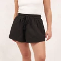 AERE - Textured Stripe Shorts - Shorts (Black) Textured Stripe Shorts