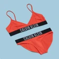 Calvin Klein - Crossover Triangle Bikini Set Teens - Bikini Set (Bright Vermillion) Crossover Triangle Bikini Set - Teens