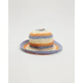 Rip Curl - Sun Stripe Crochet Hat Teens - Hats (Multico) Sun Stripe Crochet Hat - Teens