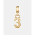 Daniel Wellington - Charm Number 3 - Jewellery (Gold) Charm Number 3