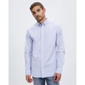 Jack & Jones - Brook Organic Cotton Oxford Shirt - Shirts & Polos (Infinity) Brook Organic Cotton Oxford Shirt