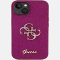 Guess - iPhone 15 Pro Glitter Edition Phone Case - Tech Accessories (Purple) iPhone 15 Pro Glitter Edition Phone Case