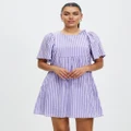 Vero Moda - Bera Gingham Dress - Tops (Purple) Bera Gingham Dress