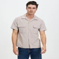 Jack & Jones - Shane Cord SS Shirt - Shirts & Polos (Atmosphere) Shane Cord SS Shirt
