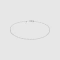 Kuzzoi - ICONIC EXCLUSIVE Bracelet Basic Twisted Link Chain 925 Sterling Silver - Jewellery (Silver) ICONIC EXCLUSIVE - Bracelet Basic Twisted Link Chain 925 Sterling Silver