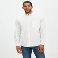 Assembly Label - Everyday Linen & Cotton LS Shirt - Shirts & Polos (White) Everyday Linen & Cotton LS Shirt