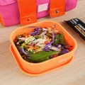 The Somewhere Co - Apricot Square Silicone Lunch Box - Home (Orange) Apricot Square Silicone Lunch Box