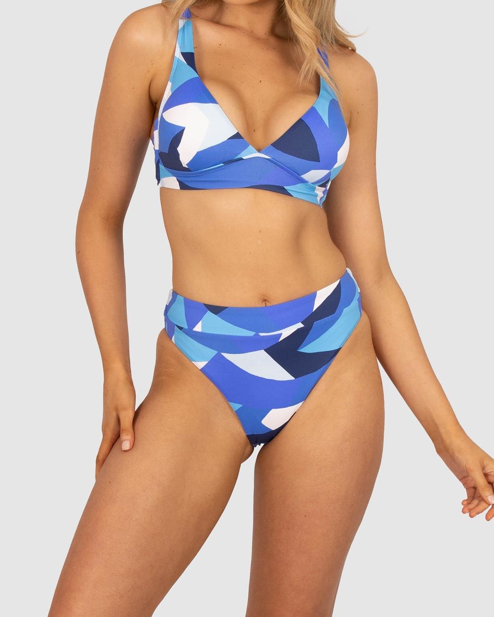 Baku Swimwear - Utopia High Rio Pant - Bikini Set (BLUE) Utopia High Rio Pant
