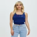 Tommy Hilfiger - Emmie Square Neck Tank - Cropped tops (Blue Depths) Emmie Square Neck Tank