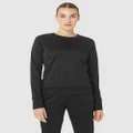 ASICS - Brushed Mobility Knit Pullover Top - Sweats (Performance Black) Brushed Mobility Knit Pullover Top