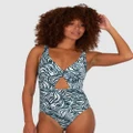 Baku Swimwear - Serengeti Cut Out One Piece - One-Piece / Swimsuit (GREEN) Serengeti Cut Out One Piece