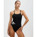 adidas Swim - Logo Swimsuit - One-Piece / Swimsuit (Black & White) Logo Swimsuit