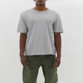 bassike - regular fit t.shirt - Short Sleeve T-Shirts (grey marl) regular fit t.shirt