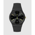 Swatch - A Dash Of Yellow Watch - Watches (Black) A Dash Of Yellow Watch