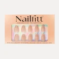Nailfitt - Glam Press On Nails Long Almond - Beauty (Gold) Glam Press-On Nails - Long Almond