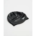 Speedo - Junior Moulded Silicone Swim Cap - Swim Caps (Black) Junior Moulded Silicone Swim Cap