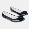 Walnut Melbourne - Sandra Leather Patent Ballet - Casual Shoes (Navy) Sandra Leather Patent Ballet