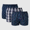 Mitch Dowd - Diamond Blue Cotton Boxer Shorts 3 Pack Navy - Multi-Packs (Multi) Diamond Blue Cotton Boxer Shorts 3 Pack - Navy