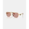 Prada - 0PR A50S - Sunglasses (Gold) 0PR A50S