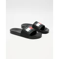 Tommy Hilfiger - Essential Contoured Pool Slides - Sandals (Black) Essential Contoured Pool Slides