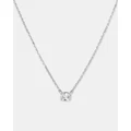 Michael Hill - 0.25 Carat TW Oval Cut Diamond Solitaire Necklace in 18kt White Gold - Jewellery (White) 0.25 Carat TW Oval Cut Diamond Solitaire Necklace in 18kt White Gold
