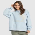 Roxy - Womens Lineup Oversized Sweatshirt - Sweats & Hoodies (CLEAR SKY) Womens Lineup Oversized Sweatshirt