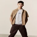 Spencer Project - Teen Boys Skate Short Sleeve Shirt - Shirts & Polos (BROWN) Teen Boys Skate Short Sleeve Shirt
