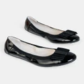 Walnut Melbourne - Sandra Leather Patent Ballet - Casual Shoes (Black) Sandra Leather Patent Ballet