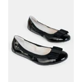 Walnut Melbourne - Sandra Leather Patent Ballet - Casual Shoes (Black) Sandra Leather Patent Ballet