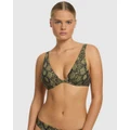 JETS - Python Triangle Bikini Top - Bikini Tops (Olive) Python Triangle Bikini Top