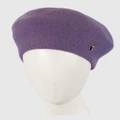 Max Alexander - European Made Purple Soft Wool Beret - Headwear (Purple) European Made Purple Soft Wool Beret