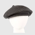 Max Alexander - European Made Soft Woven Wool Beret Cap - Headwear (Charcoal) European Made Soft Woven Wool Beret Cap