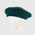 Max Alexander - European Made Crocheted Green Wool Beret - Headwear (Green) European Made Crocheted Green Wool Beret